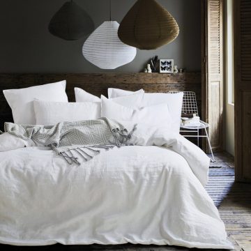 French Linen White Duvet Set